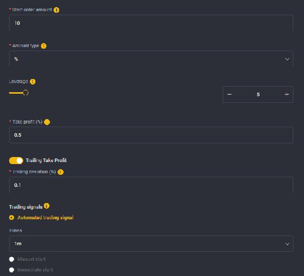 6. How to launch the Futures strategy for Binance Futures trading