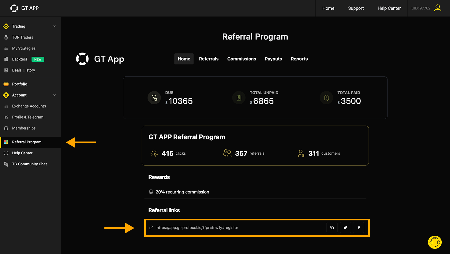 The GT APP Referral Program